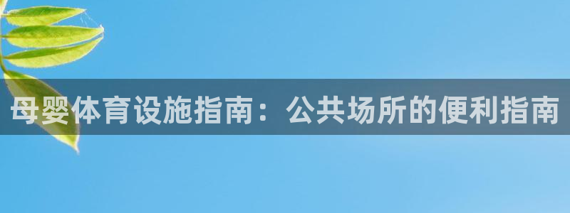 意昂3娱乐平台：母婴体育设施指南：公共场所的便利指南