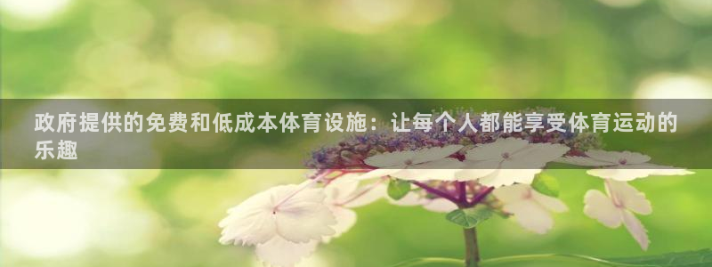 海南意昂体育3发展怎么样：政府提供的免费和低成本体育