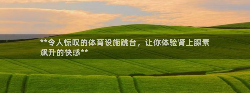 意昂体育3平台：**令人惊叹的体育设施跳台，让你体验肾上腺素